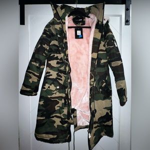 Fashion Nova Camo Jacket with Pink Fur Lining